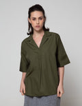 St. Yves Short Sleeve Blouse Cotton Easy Care