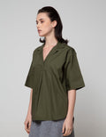 St. Yves Short Sleeve Blouse Cotton Easy Care