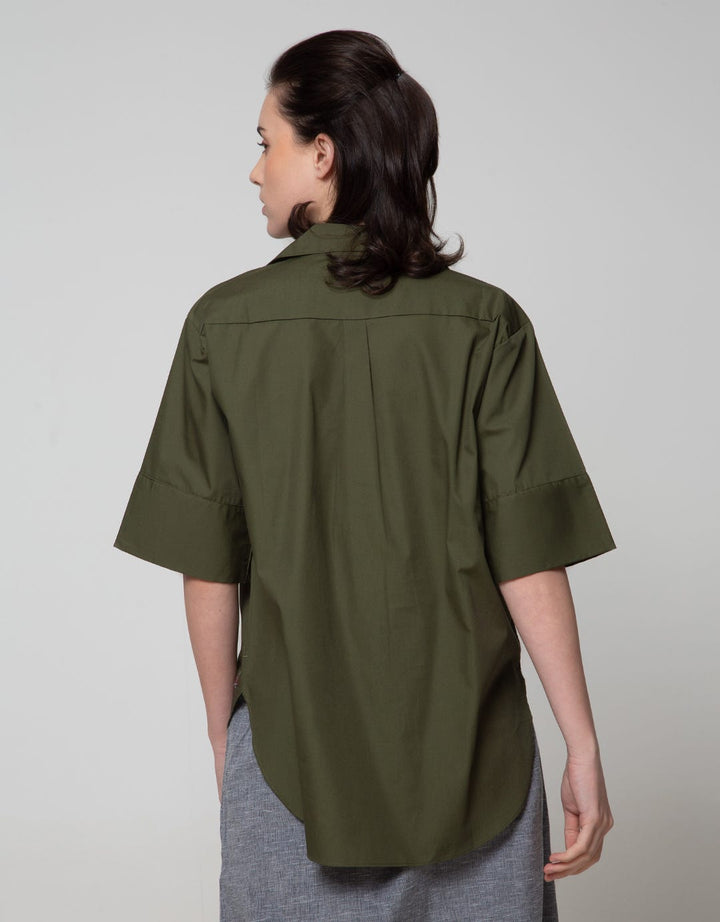 St. Yves Short Sleeve Blouse Cotton Easy Care