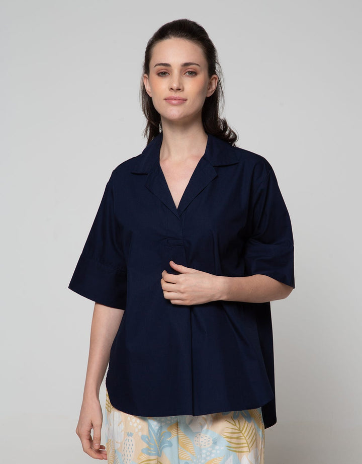 St. Yves Short Sleeve Blouse Cotton Easy Care