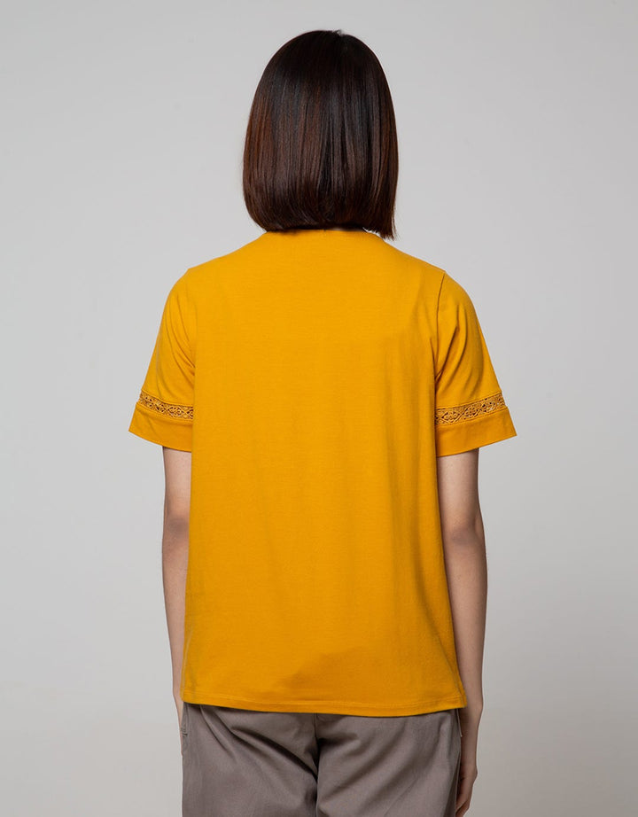 St. Yves Short Sleeve T-Shirt Knit Lace Tangan