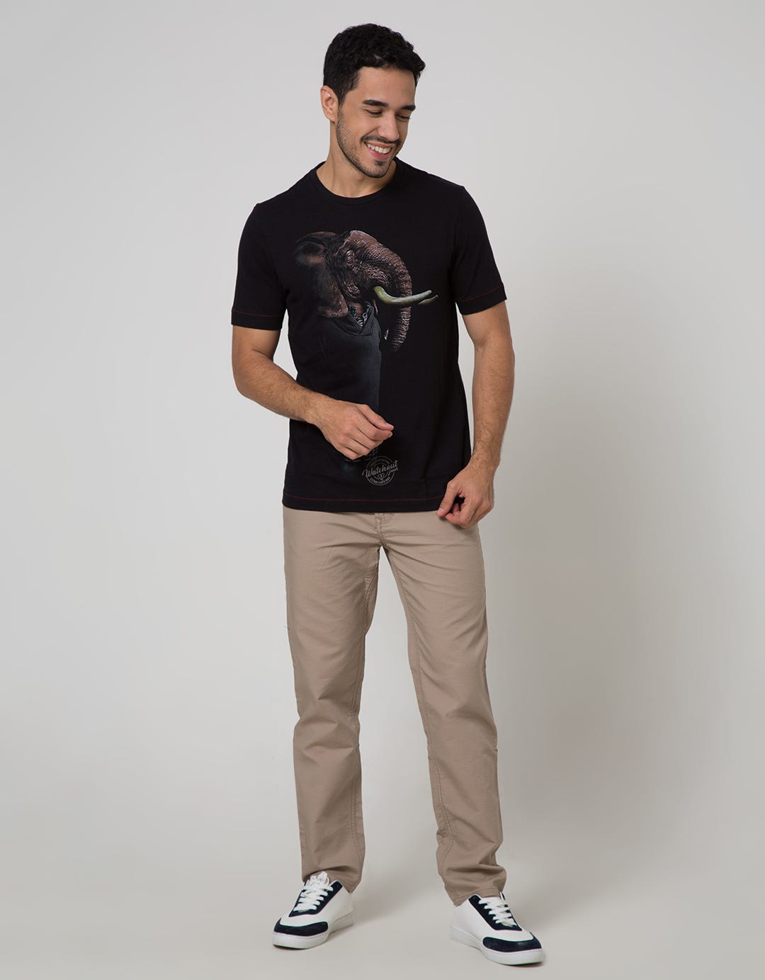 Watchout Jeans T-Shirt Face Elephant