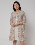 Triset Ladies Layer Look Motif Bunga Dress
