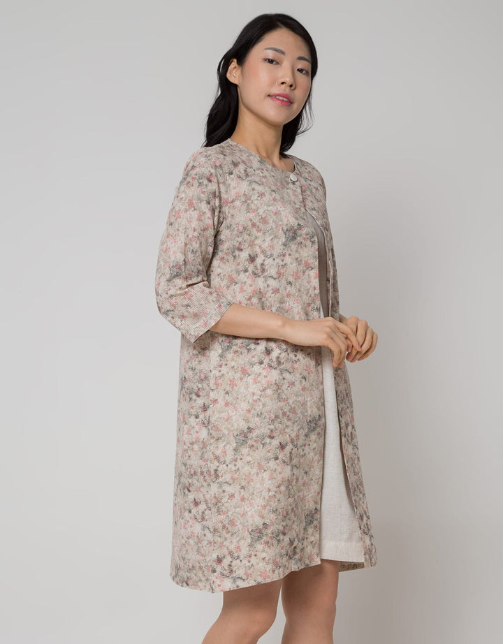 Triset Ladies Layer Look Motif Bunga Dress