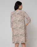 Triset Ladies Layer Look Motif Bunga Dress