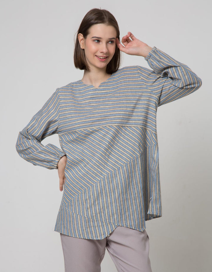 Triset Ladies Blouse Print Stripe