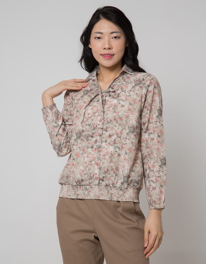 Triset Ladies Floral Print Blouse Wanita