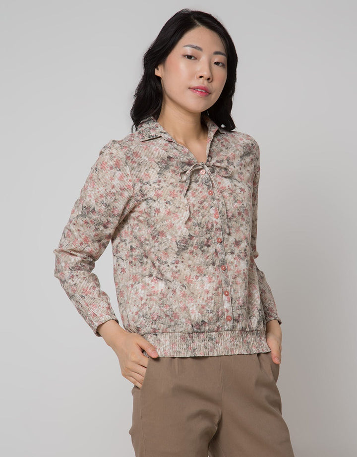 Triset Ladies Floral Print Blouse Wanita