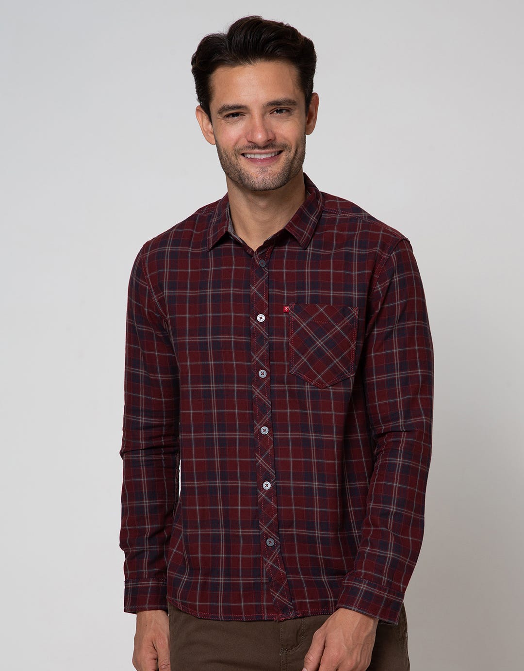 Watchout Jean's Long Sleeve Shirt Print Cubes