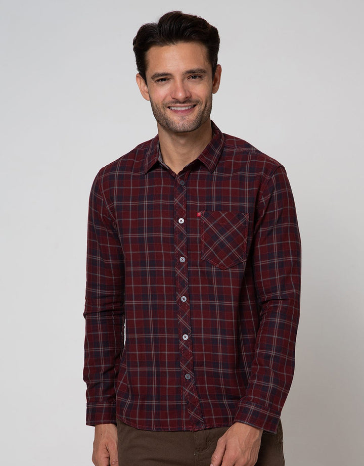 Watchout Jean's Long Sleeve Shirt Print Cubes
