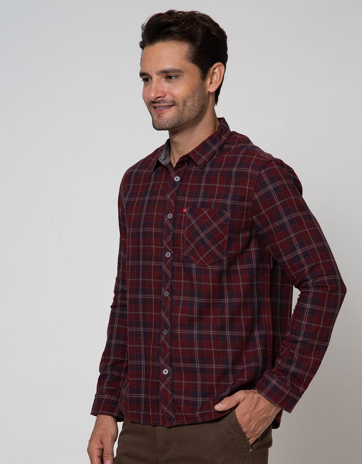 Watchout Jean's Long Sleeve Shirt Print Cubes