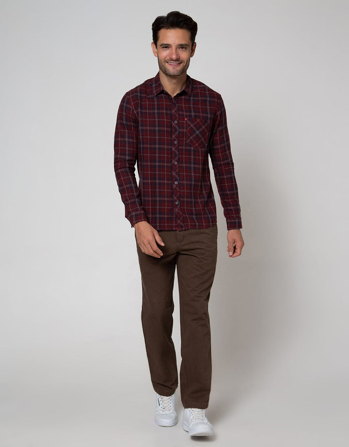 Watchout Jean's Long Sleeve Shirt Print Cubes