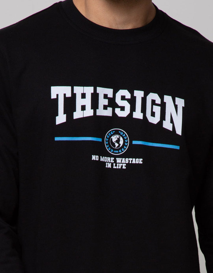 d&f Sweat Shirt Crew Neck Long Sleeve The Sign