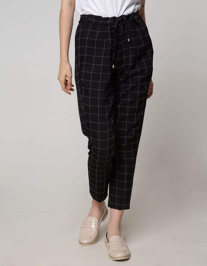 Connexion Ankle Pants Relax Pants Print Windowpane