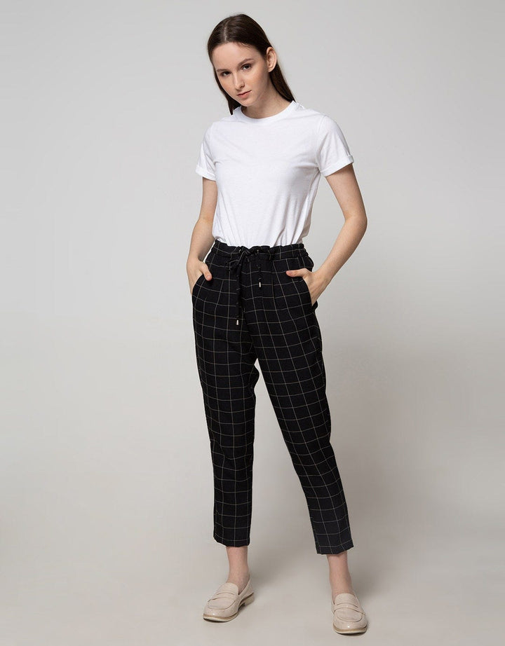 Connexion Ankle Pants Relax Pants Print Windowpane