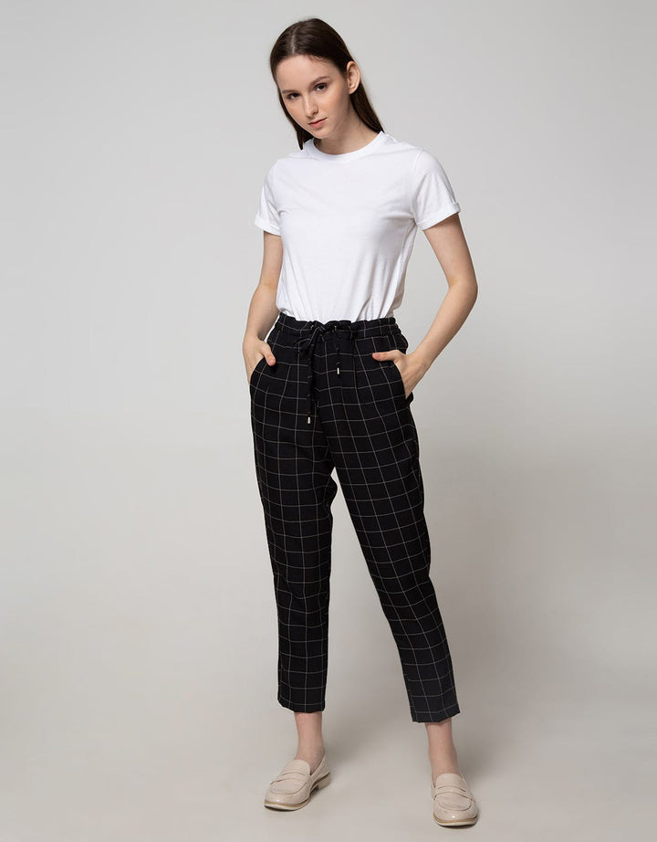 Connexion Ankle Pants Relax Pants Print Windowpane