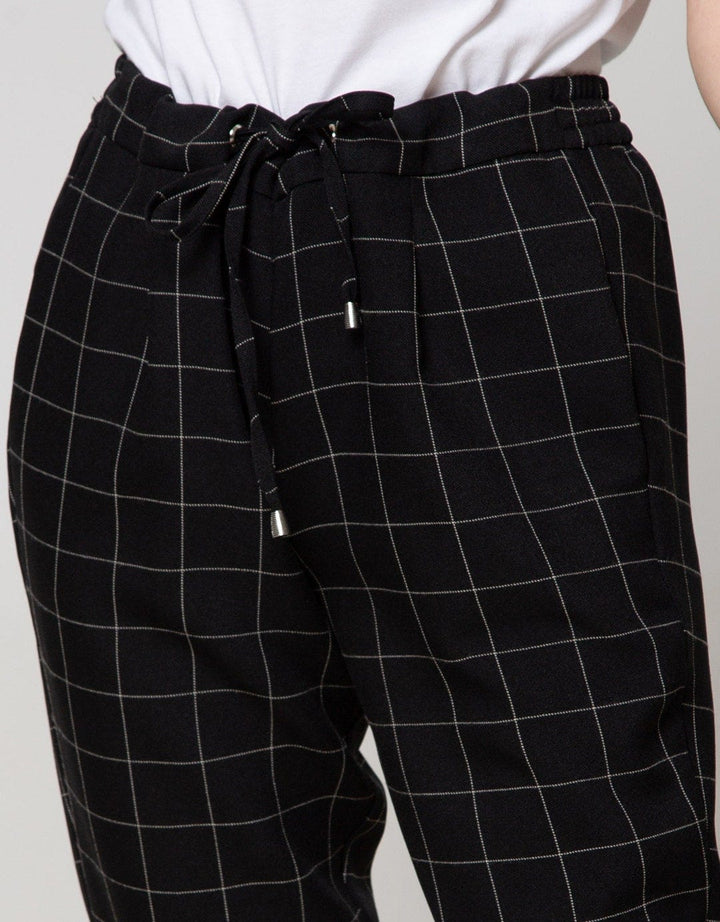 Connexion Ankle Pants Relax Pants Print Windowpane