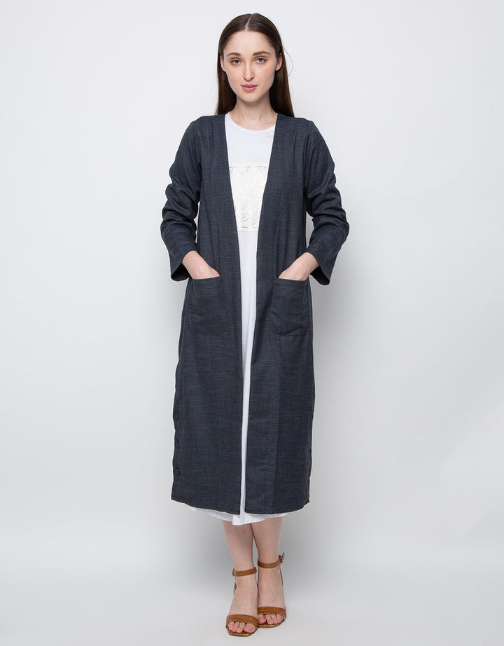 3H Buttoned Long Bla