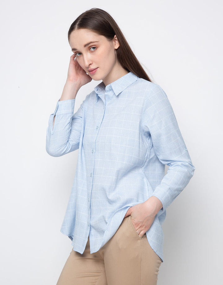 3H High Low Checkered  Shirt A21.KD.47