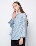 3H Printed Long Sleeve Blouse