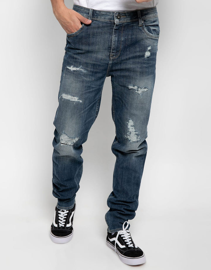 3SECOND Celana Jeans Aksen Ripped