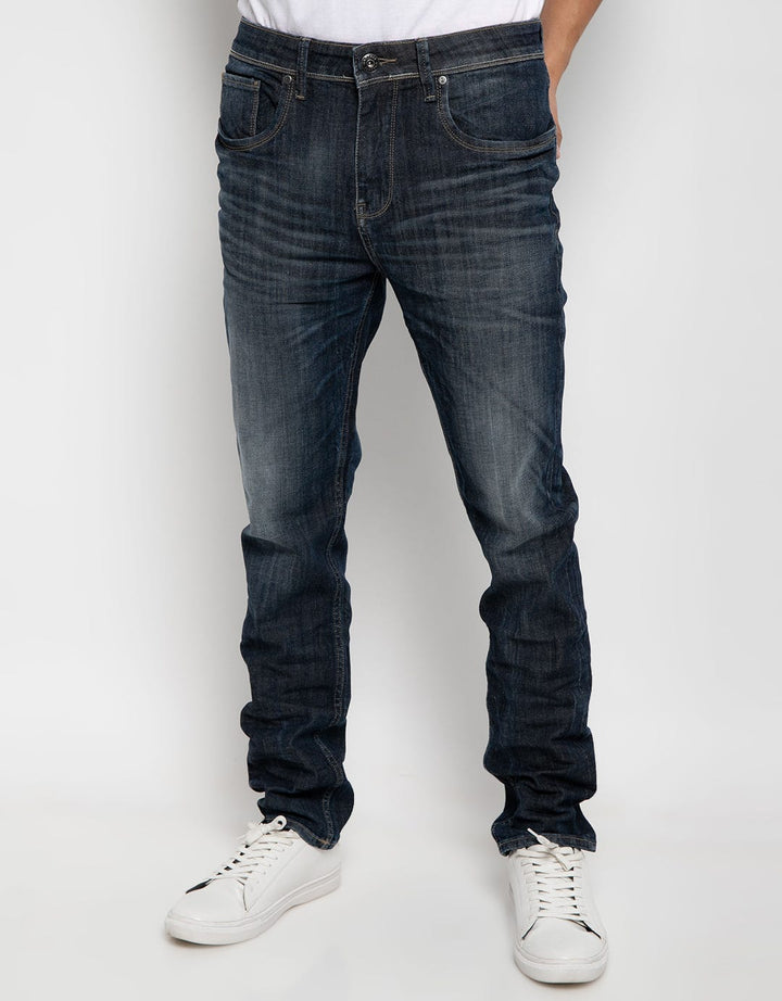 3SECOND Celana Jeans Aksen Washed