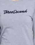 3SECOND Sweater Basic Detail Print Brand