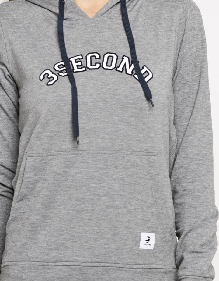 3SECOND Sweater Hoodie Detail Print Brand