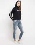 3SECOND Sweater Hoodie Detail Print Brand