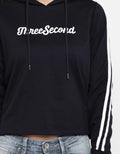 3SECOND Sweater Hoodie Detail Print Brand