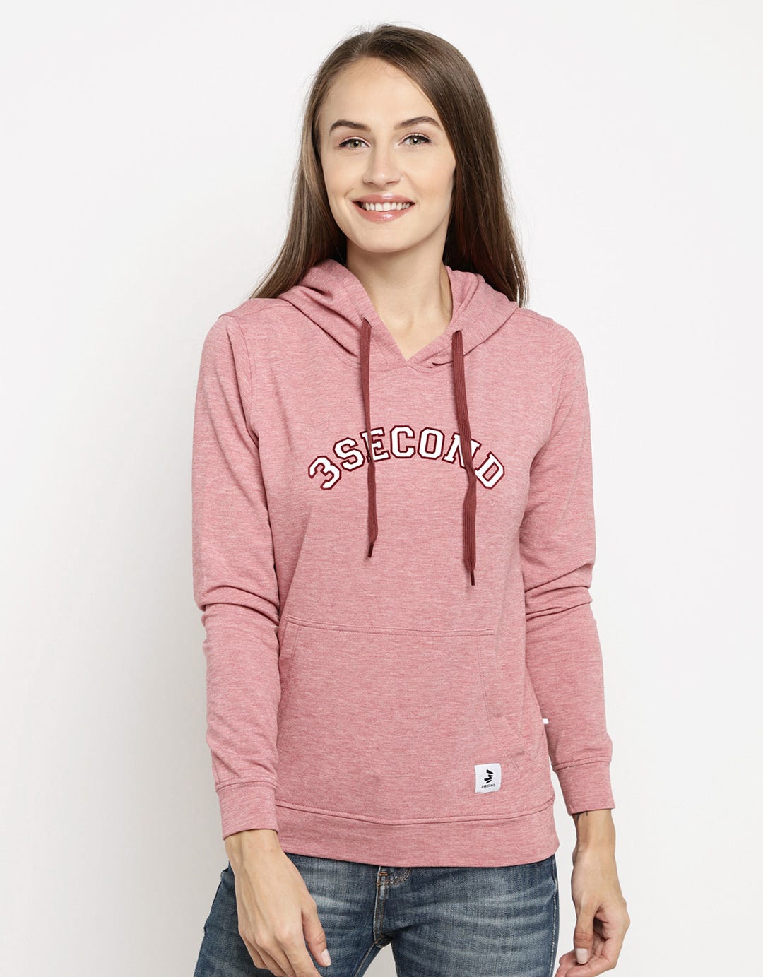 3SECOND Sweater Hoodie Detail Print Brand