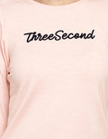 3SECOND Sweater Simple Detail Print Brand