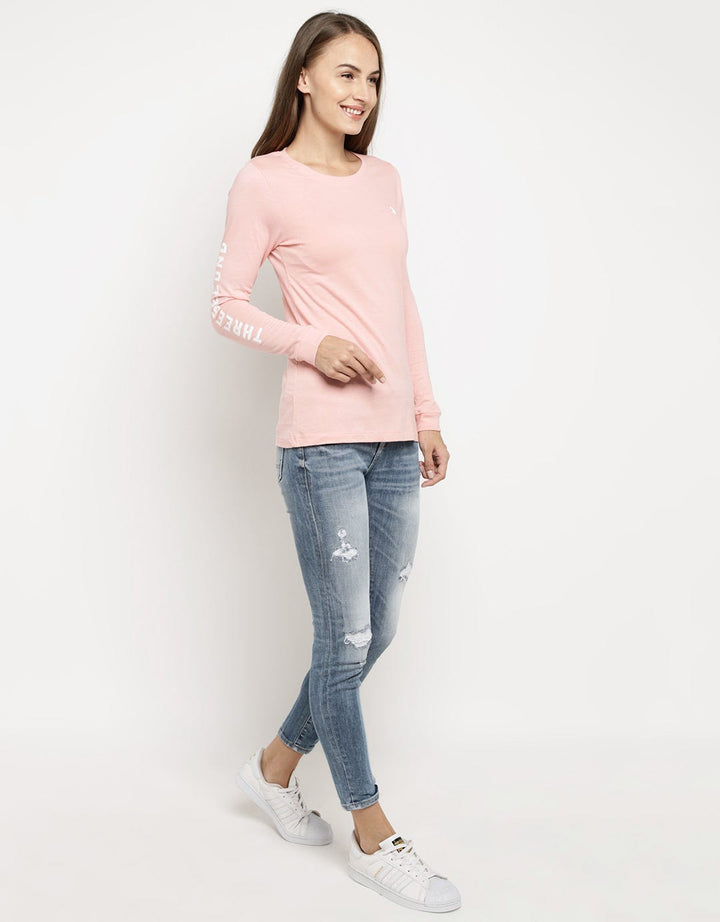 3SECOND T-shirt Detail Print Lengan