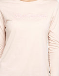 3SECOND T-shirt Lengan Panjang Detail Bordir Brand