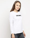 3SECOND T-shirt Lengan Panjang Detail Print Brand