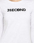 3SECOND T-shirt Lengan Panjang Detail Print Brand