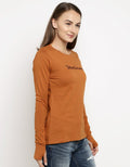 3SECOND T-shirt Lengan Panjang Detail Print Brand