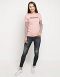 3SECOND T-shirt Lengan Panjang Detail Print Brand