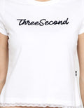 3SECOND Short Sleeve T-shirt Brand Print Detail