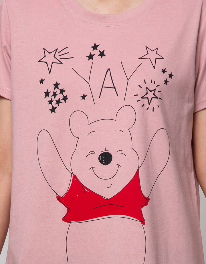 Disney Sweety Pooh Short Sleeve Midi Dress