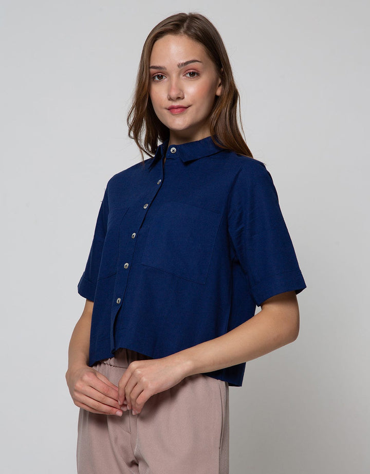 Connexion Short Sleeve Shirt Boxy With 2 Pocket Turnup Cuff