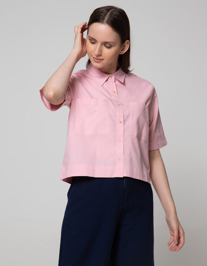 Connexion Short Sleeve Shirt Boxy With 2 Pocket Turnup Cuff