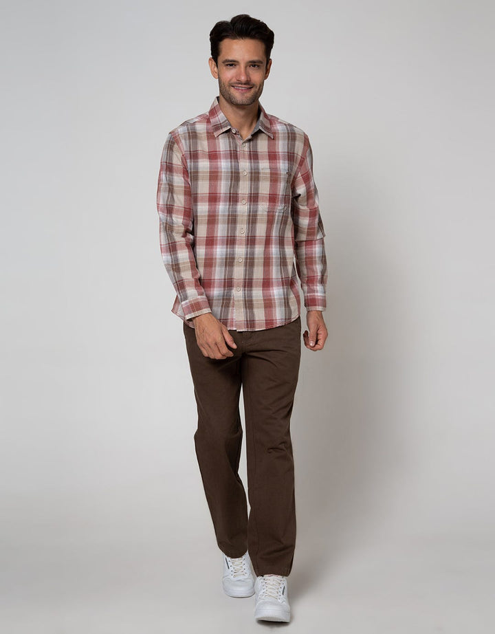 Watchout Casual Long Sleeve Shirt Print Cubes