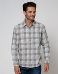 Watchout Casual Long Sleeve Shirt Full Print Cubes