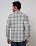 Watchout Casual Long Sleeve Shirt Full Print Cubes