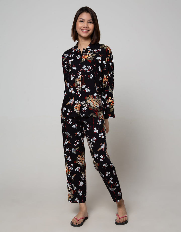 St. Yvesd Long Sleeve Pyjama Pants Oriental Birdy