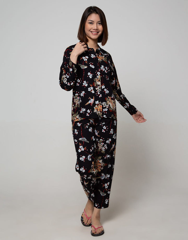 St. Yvesd Long Sleeve Pyjama Pants Oriental Birdy
