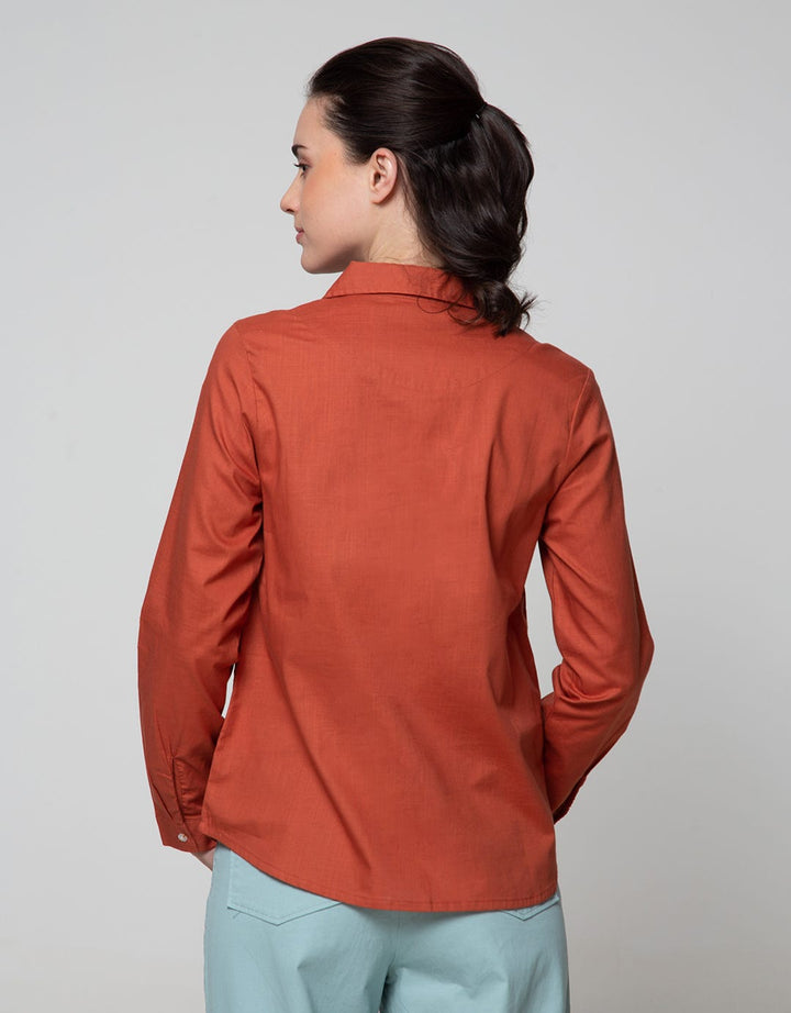Connexion Long Sleeve Shirt Texture V Neck With 1 Pocket