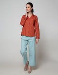 Connexion Long Sleeve Shirt Texture V Neck With 1 Pocket