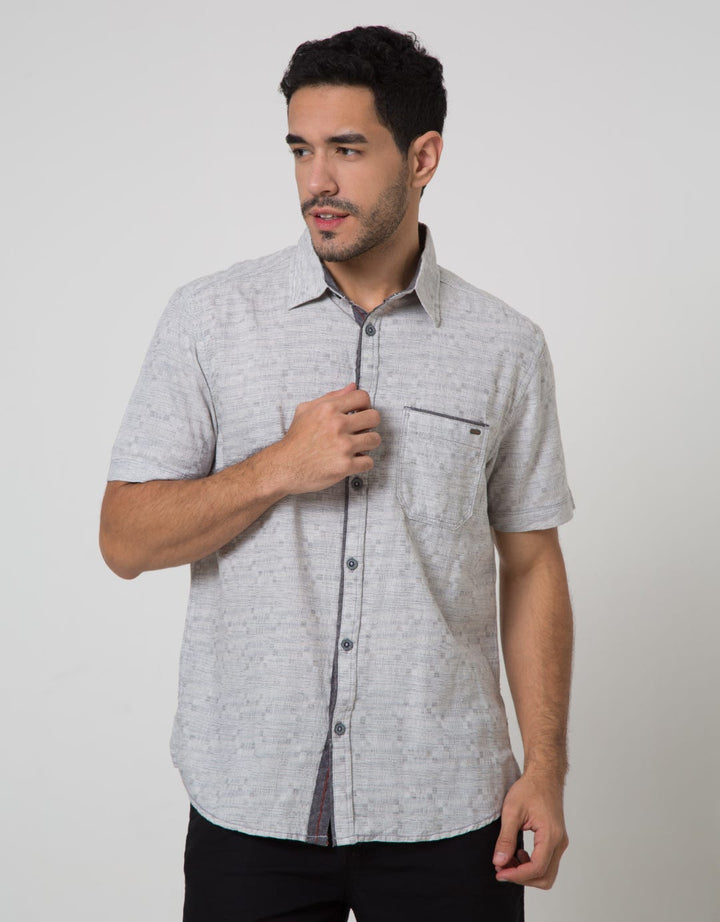 Watchout Casual Kemeja Textured Pria